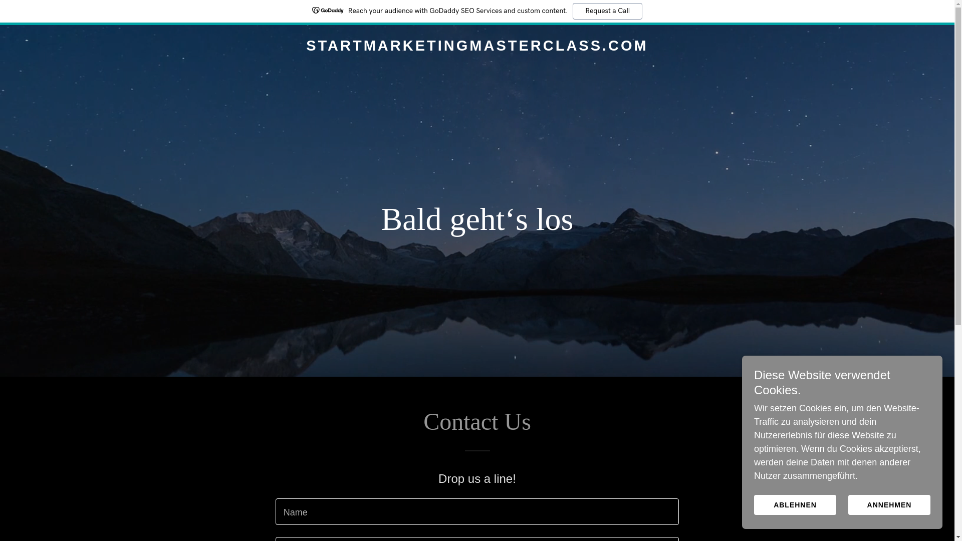 website screenshot of https://startmarketingmasterclass.com/
