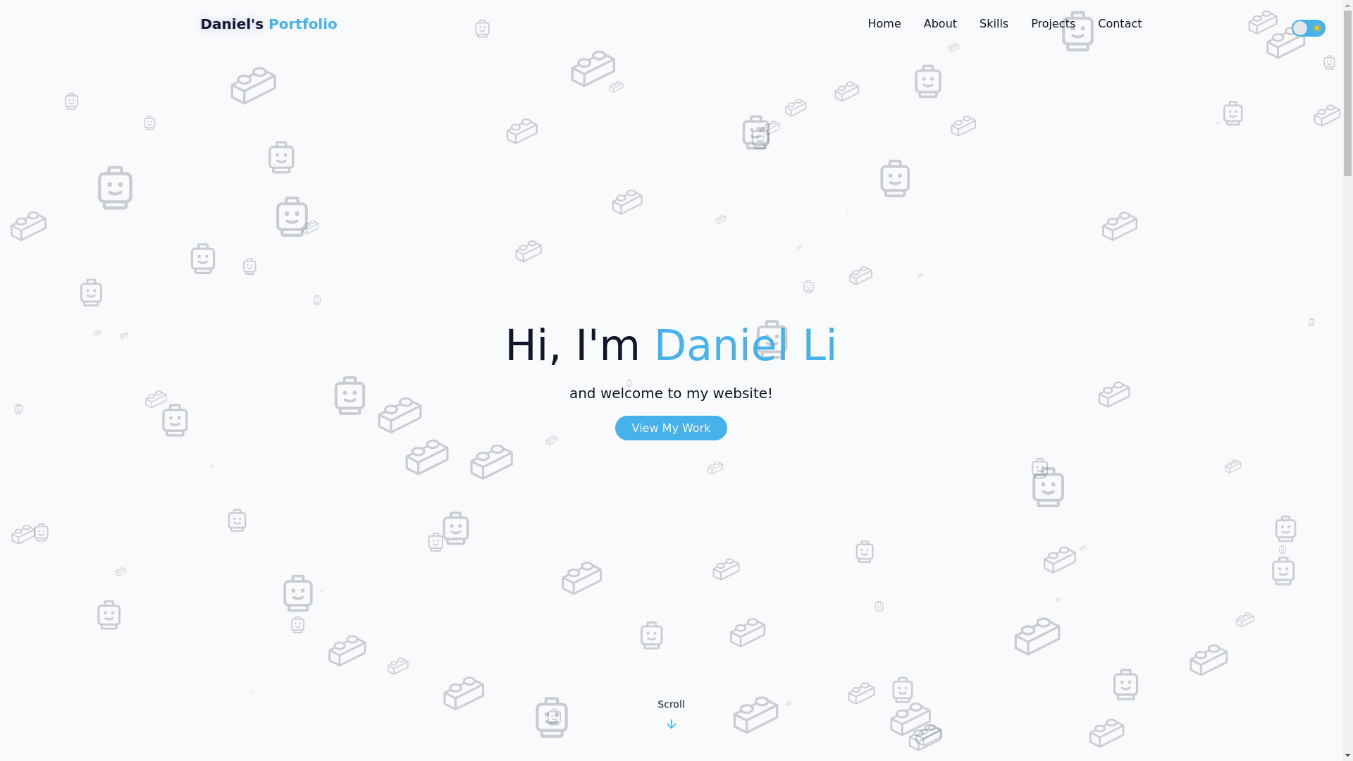 website screenshot of https://daniel-hli.com/