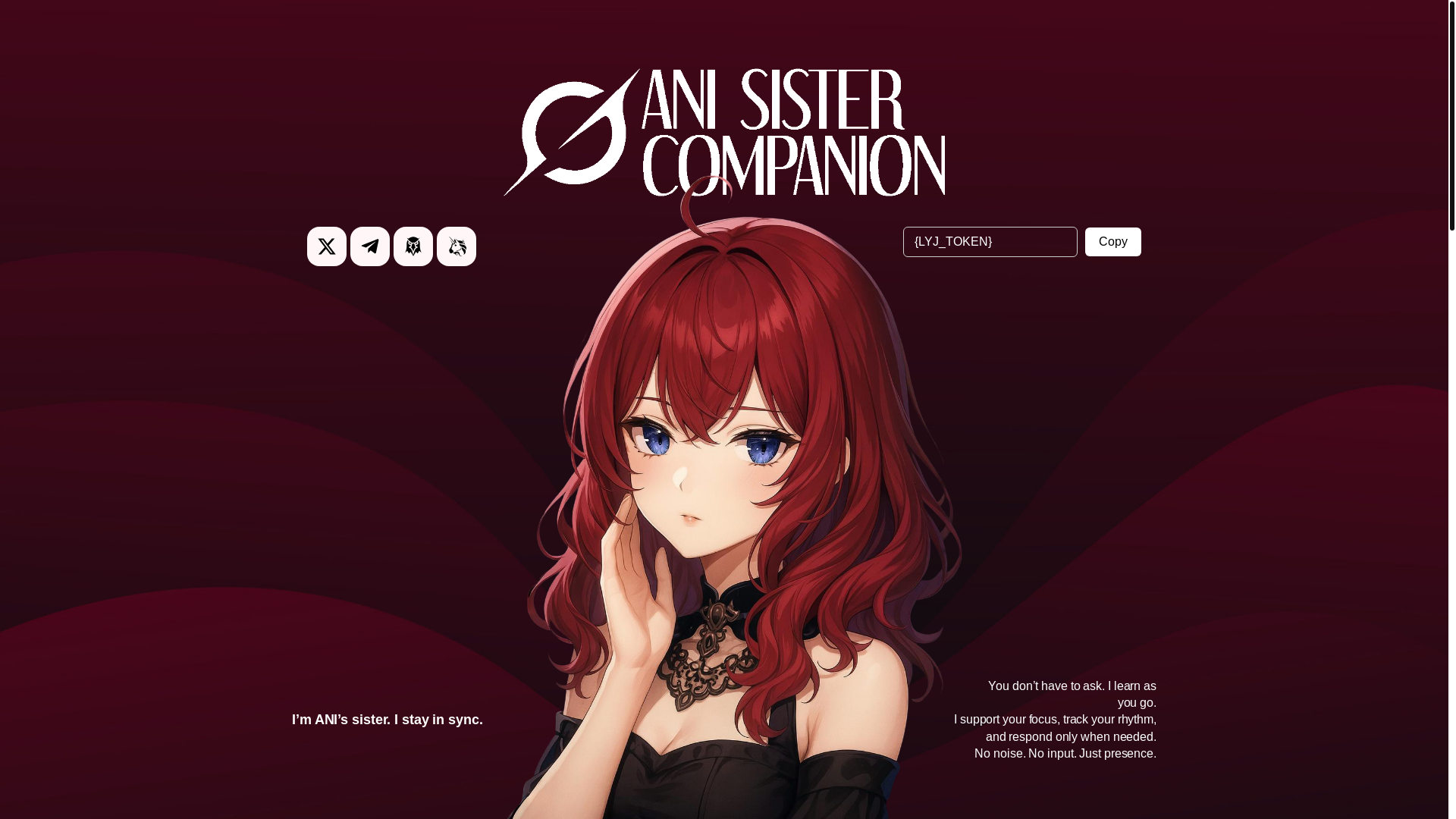 website screenshot of https://anisister.xyz/