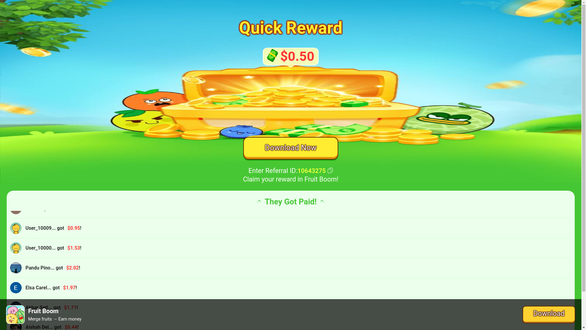 website screenshot of https://join.fruitboom1.com/?code=10643275