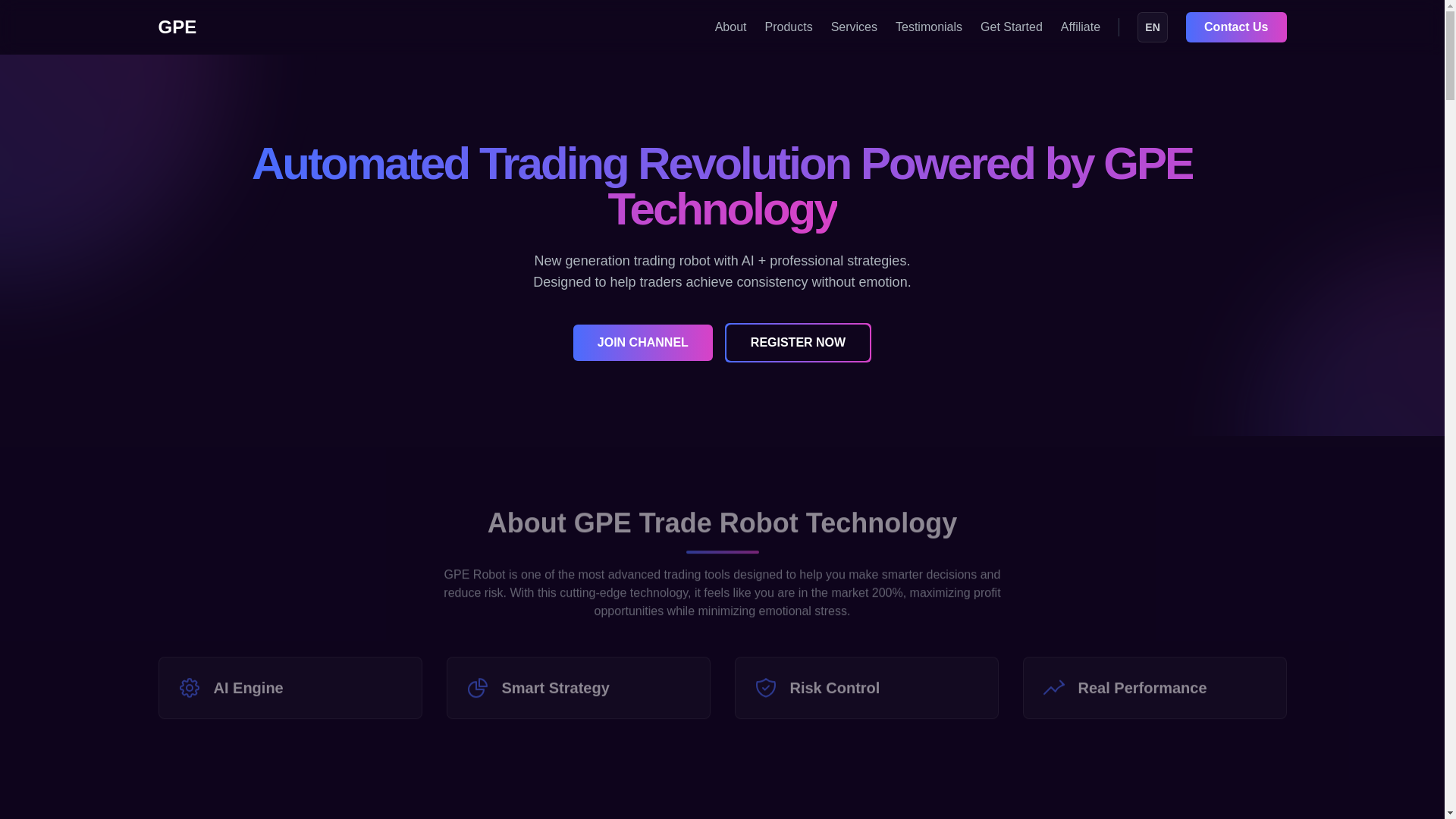 website screenshot of https://gpetech.pages.dev/