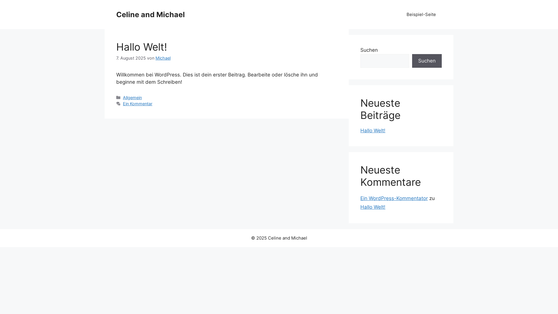 website screenshot of https://celine-and-michael.com/