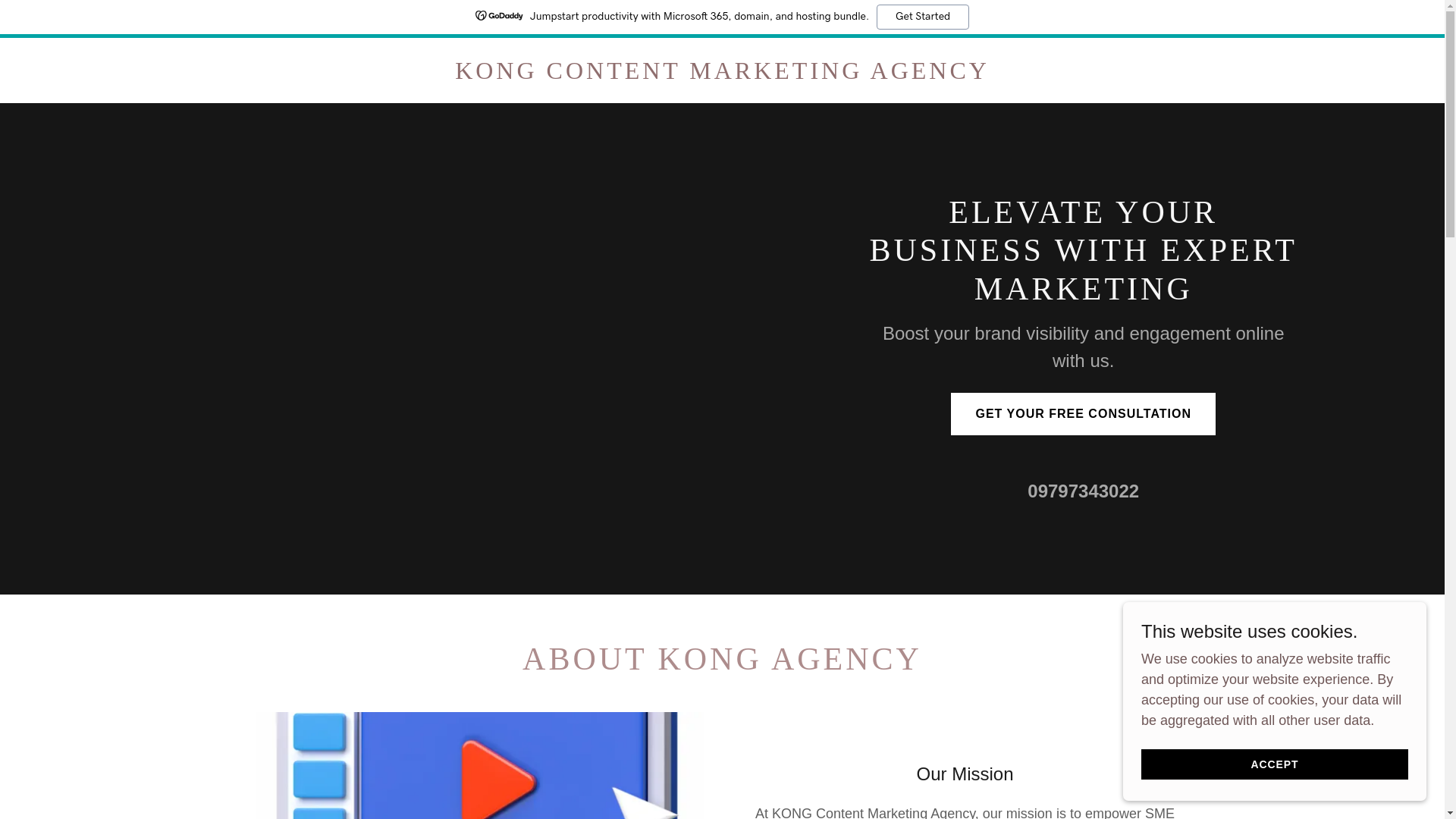 website screenshot of https://kongcontent.com/