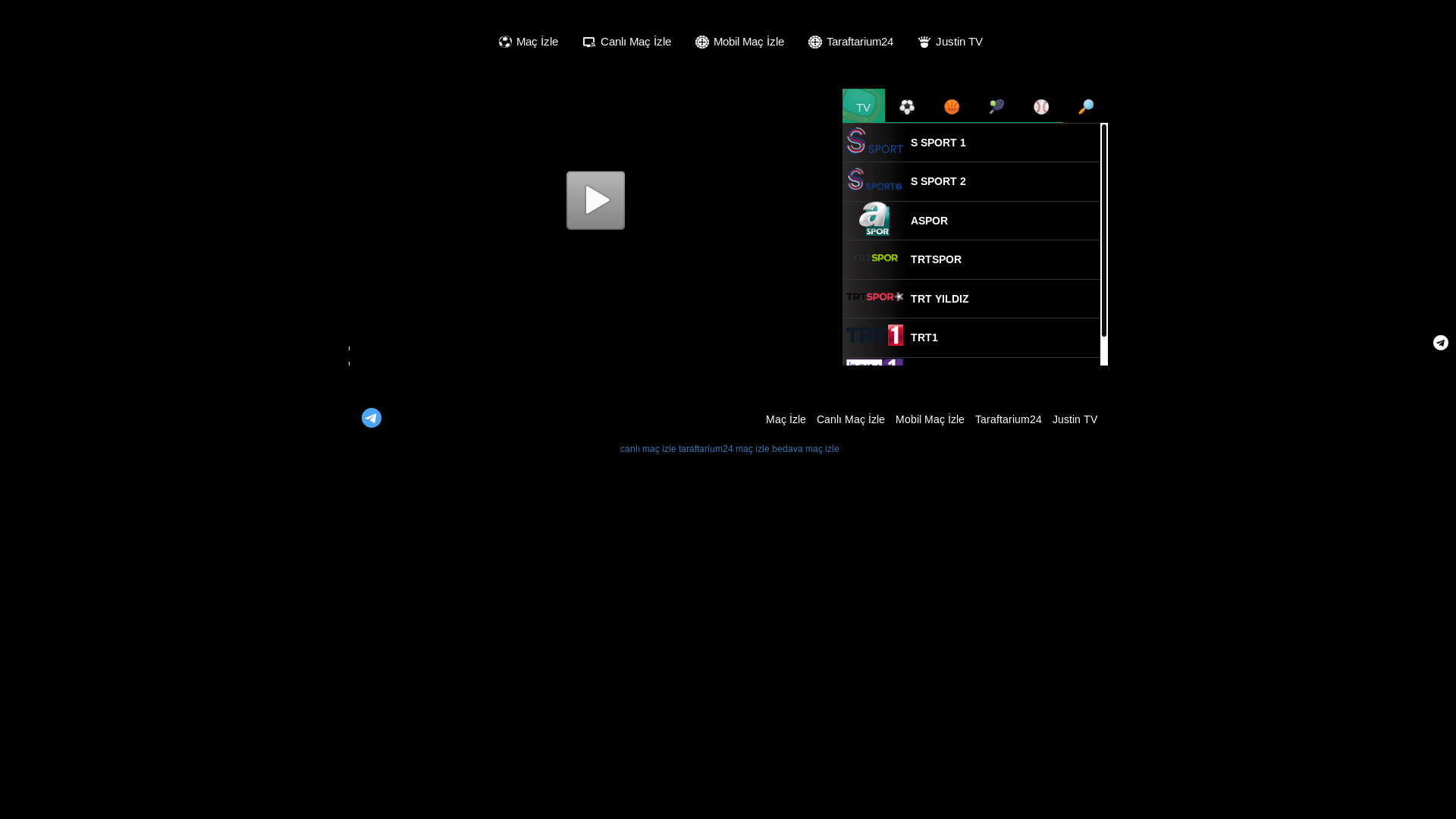 website screenshot of https://taraftariumtv18.in/