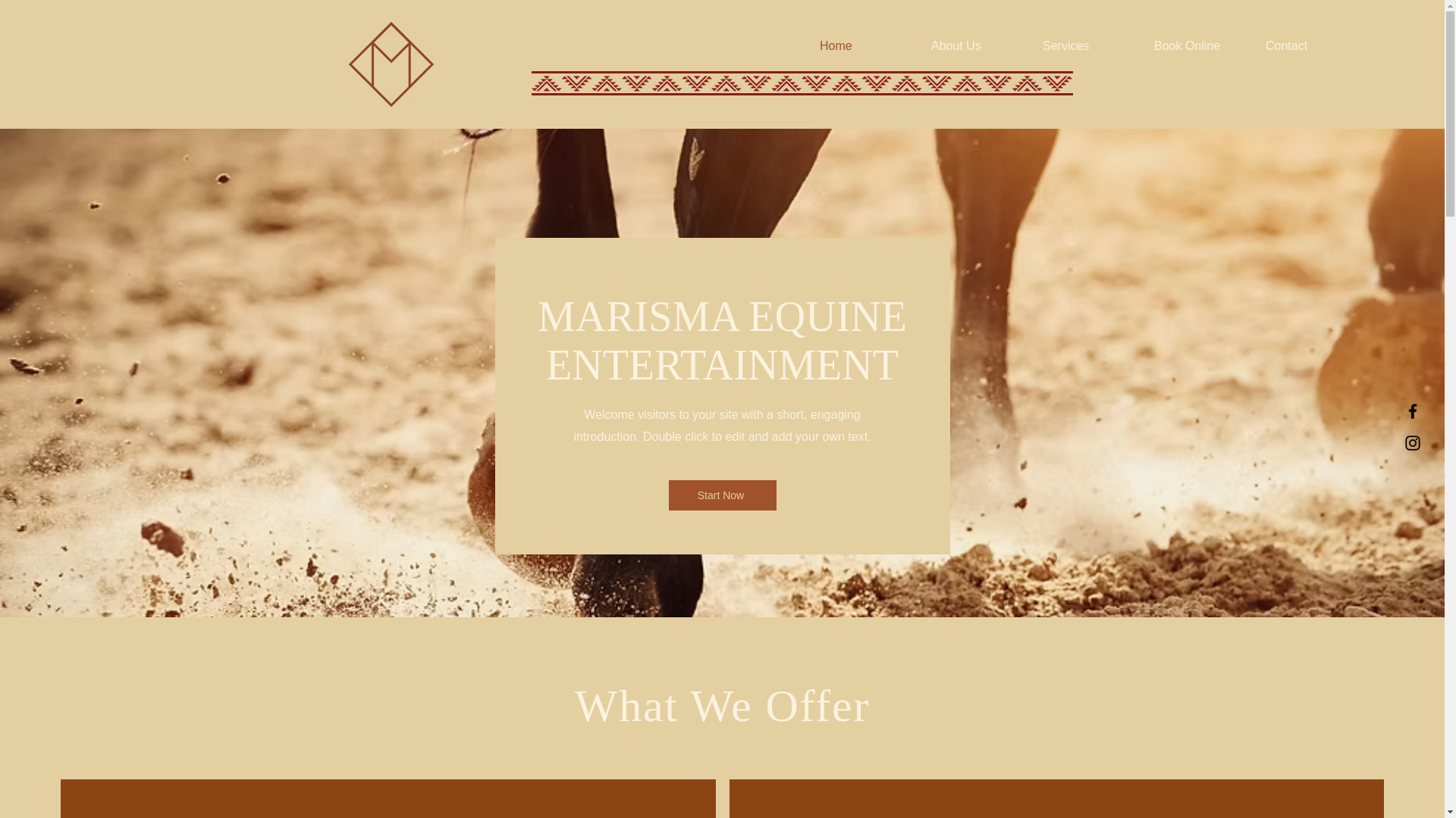 website screenshot of https://marismaequineentertainment.com.au/