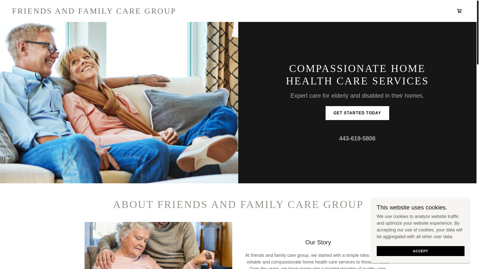 website screenshot of https://friendsandfamilycaregroup.com/