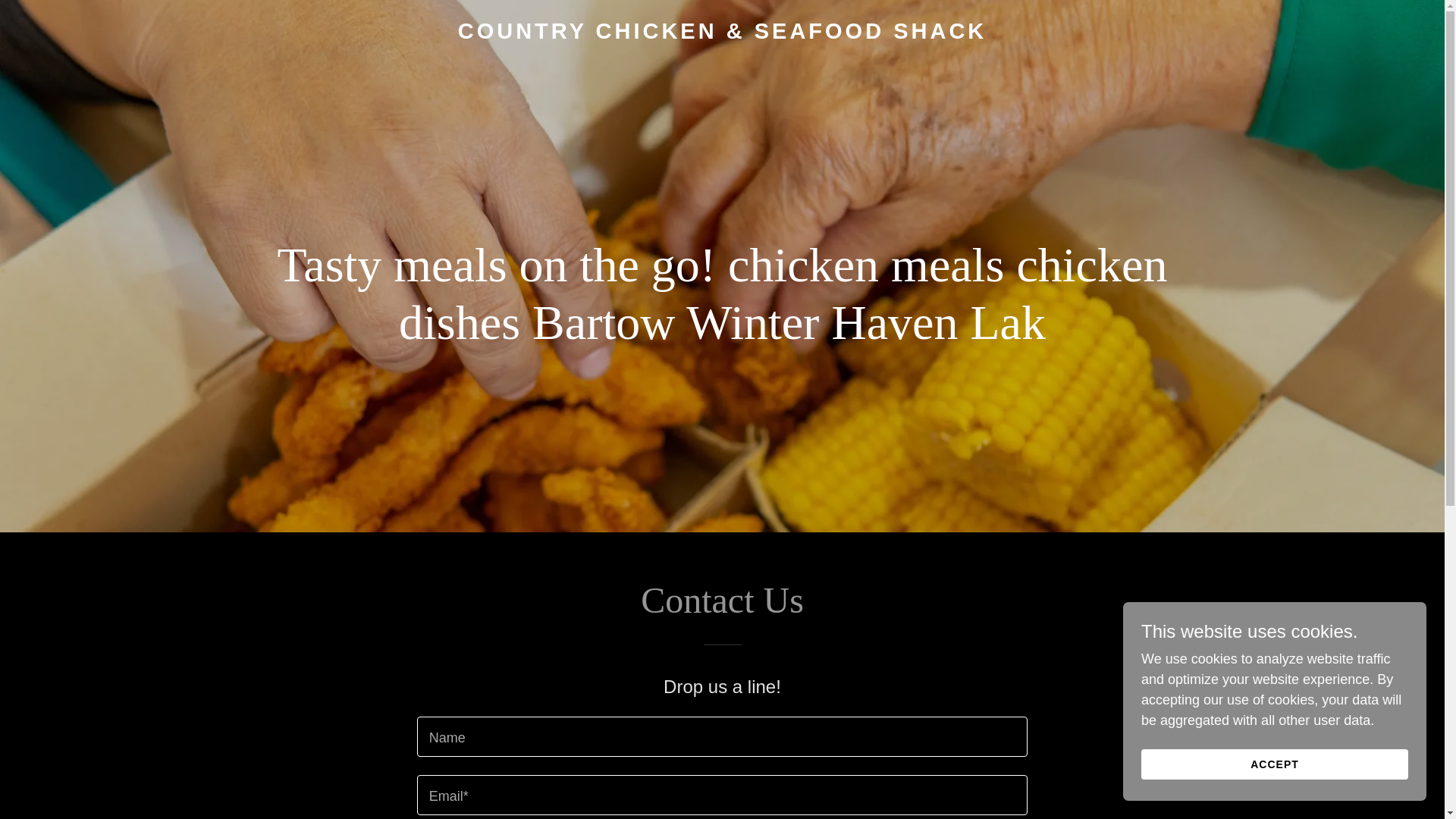 website screenshot of https://countrychickenseafoodshack.com/