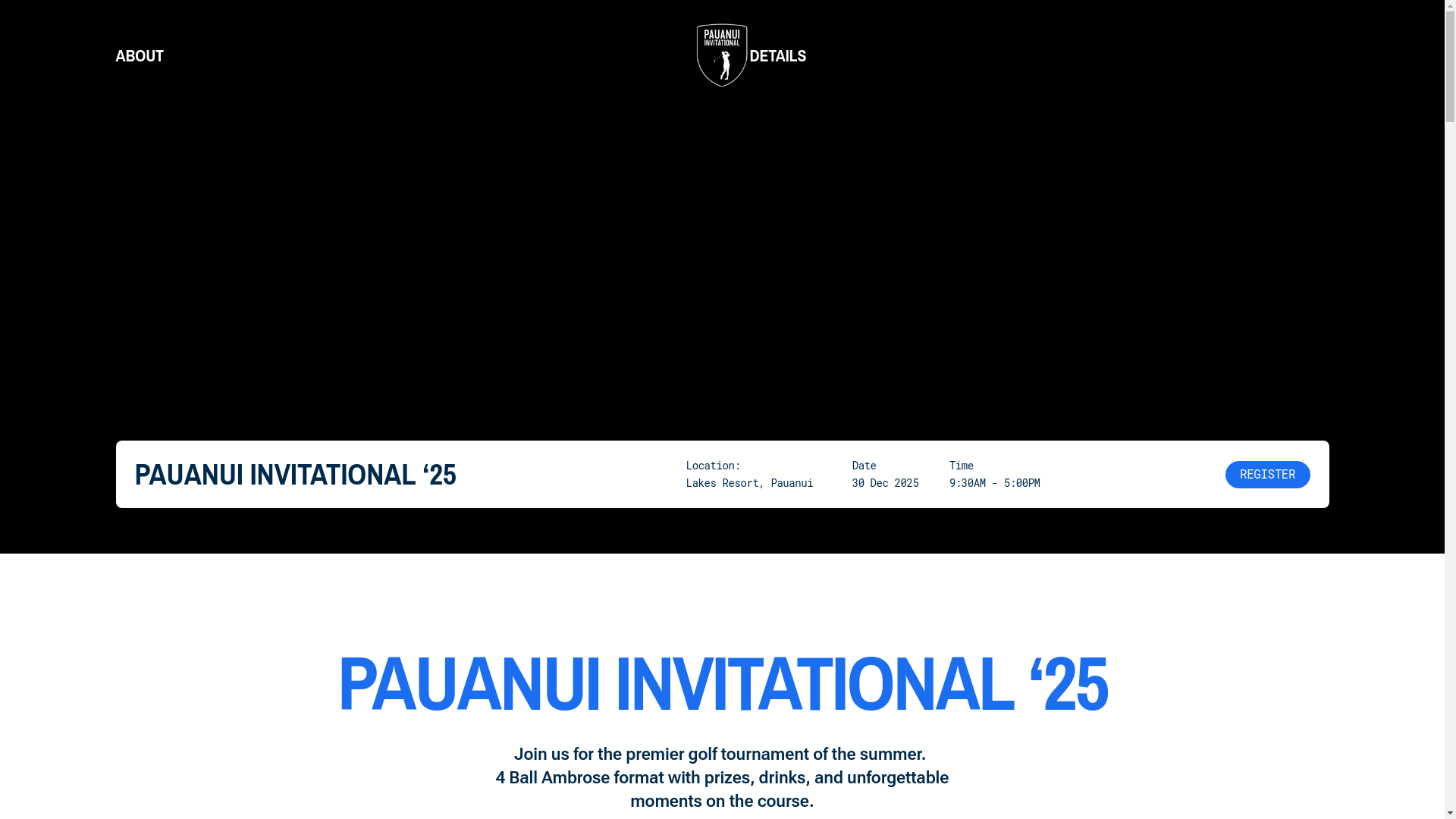 website screenshot of https://pauanuiinvitational.nz/