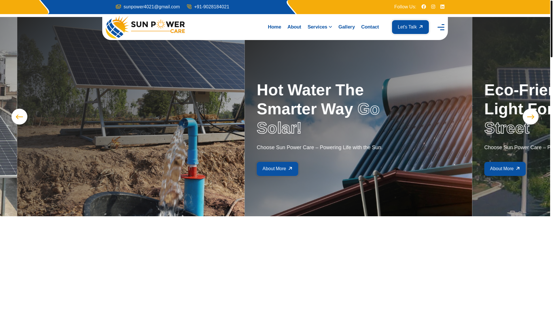 website screenshot of https://sunpowercare.com/