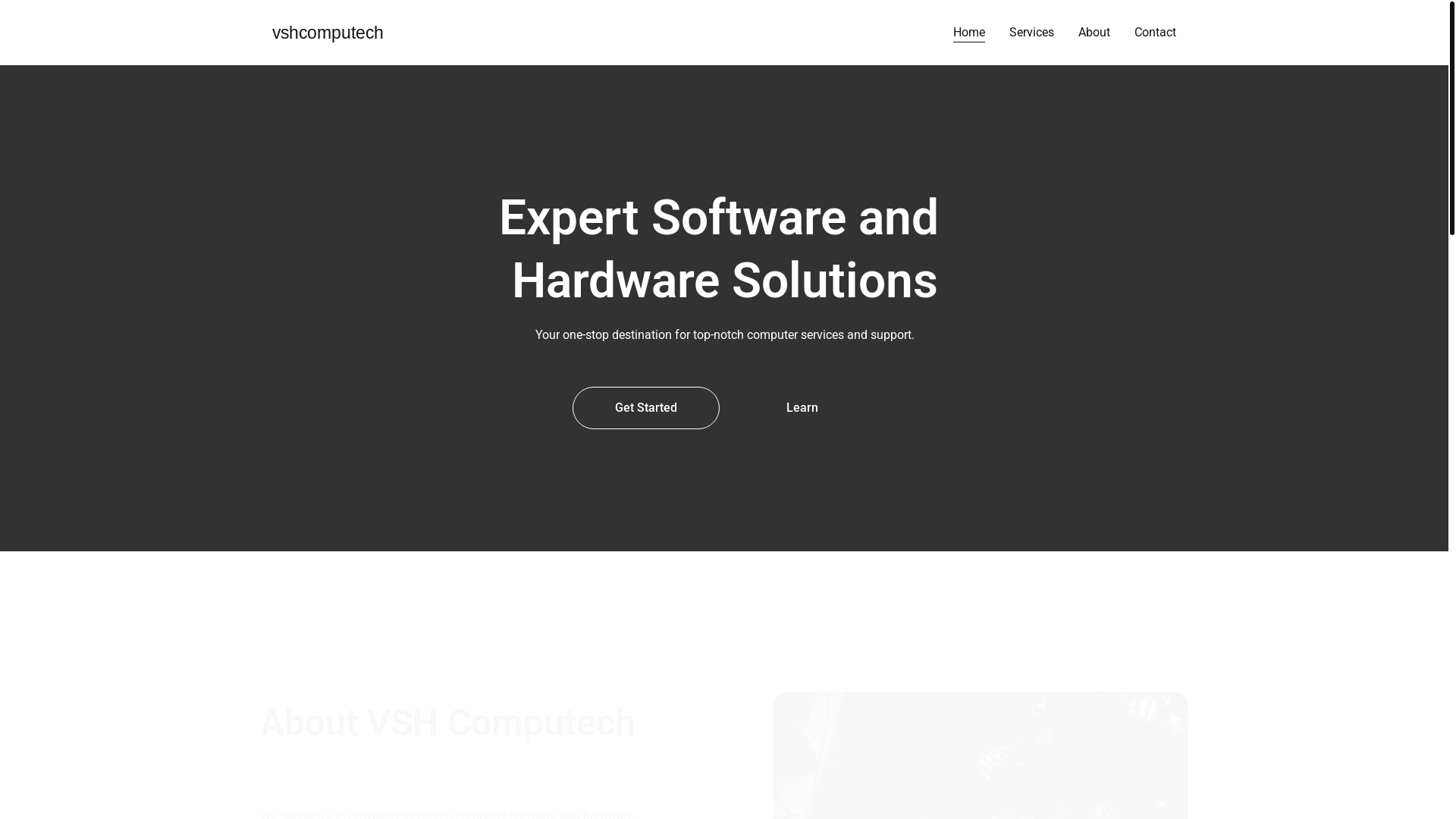 website screenshot of https://vshcomputech.com/