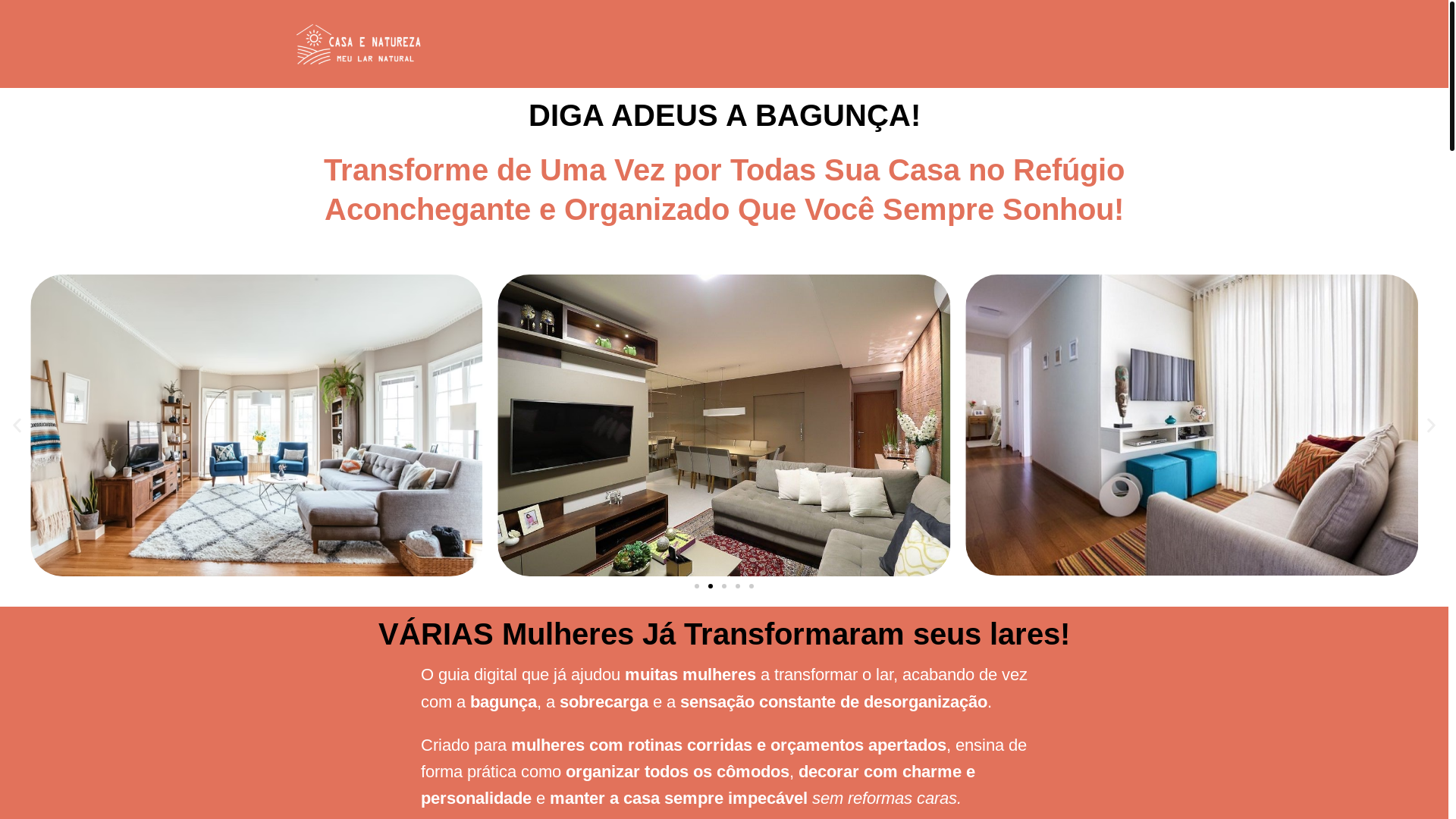 website screenshot of https://casaenatureza.store/