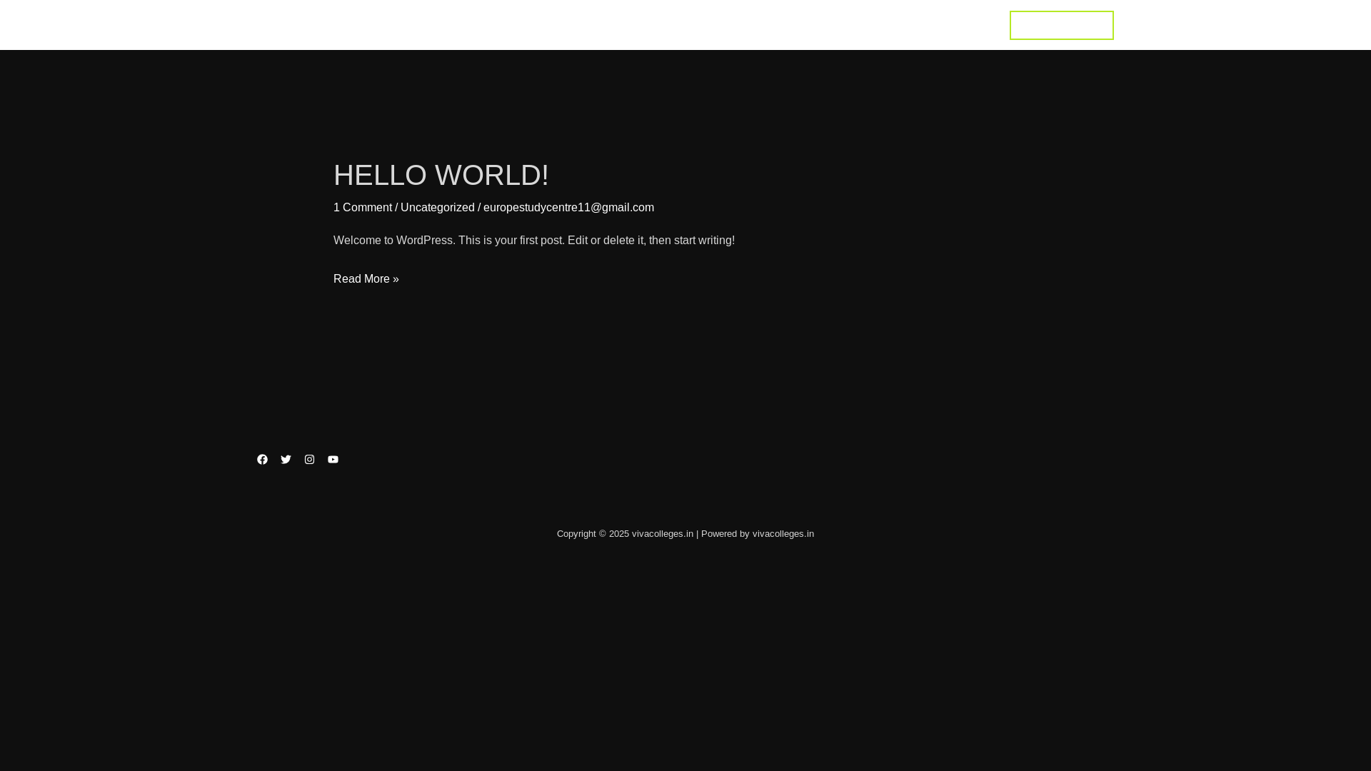 website screenshot of https://vivacolleges.in/