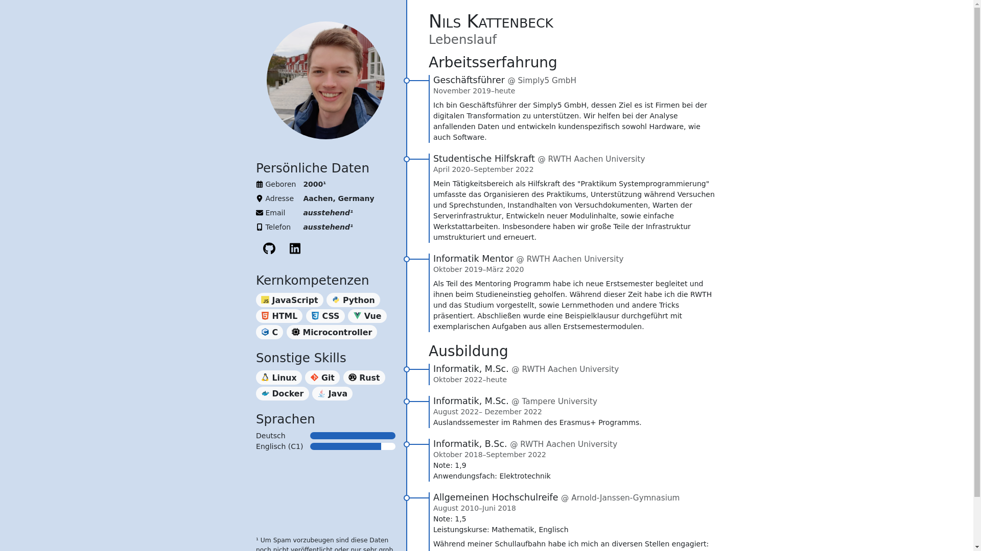 website screenshot of https://cv-4ik.pages.dev/