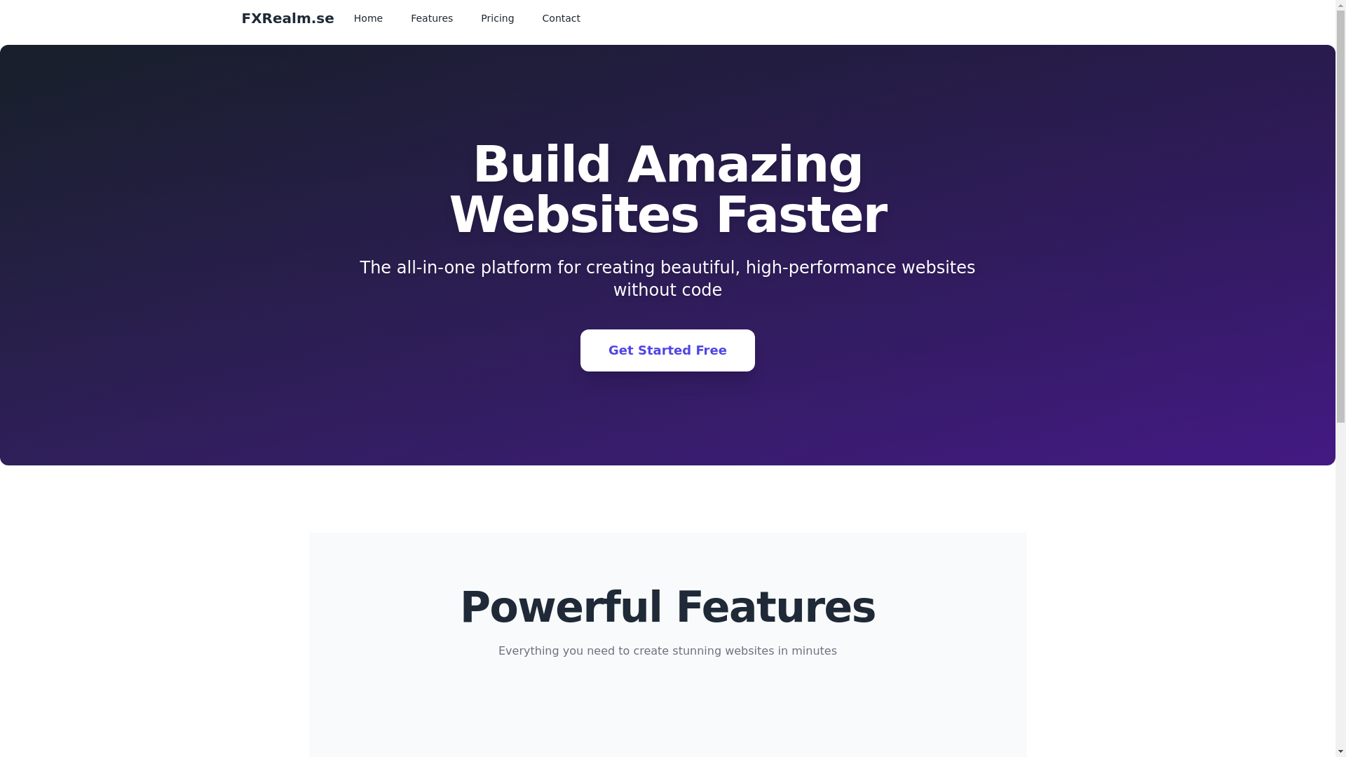 website screenshot of https://fxrealm-se.pages.dev/