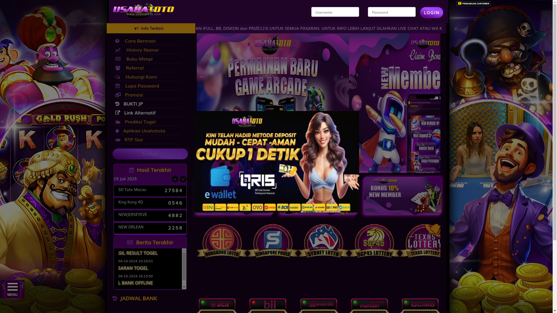website screenshot of https://usahatoto-gokil.xyz/