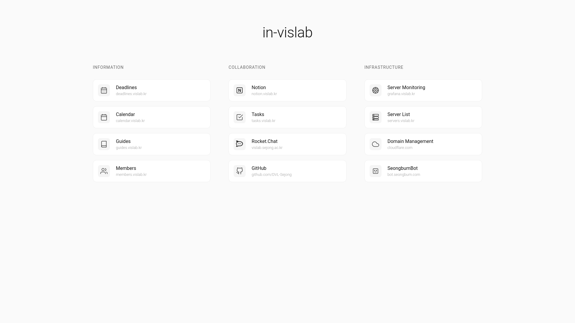 website screenshot of https://in-vislab-kr.pages.dev/
