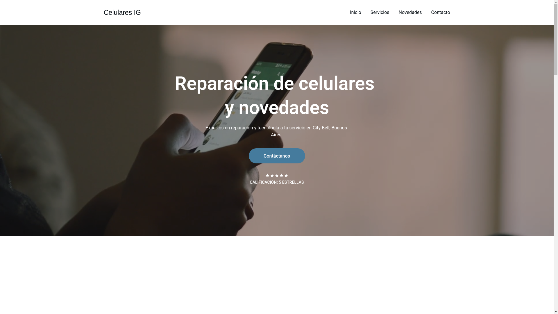 website screenshot of https://celularesig.site/