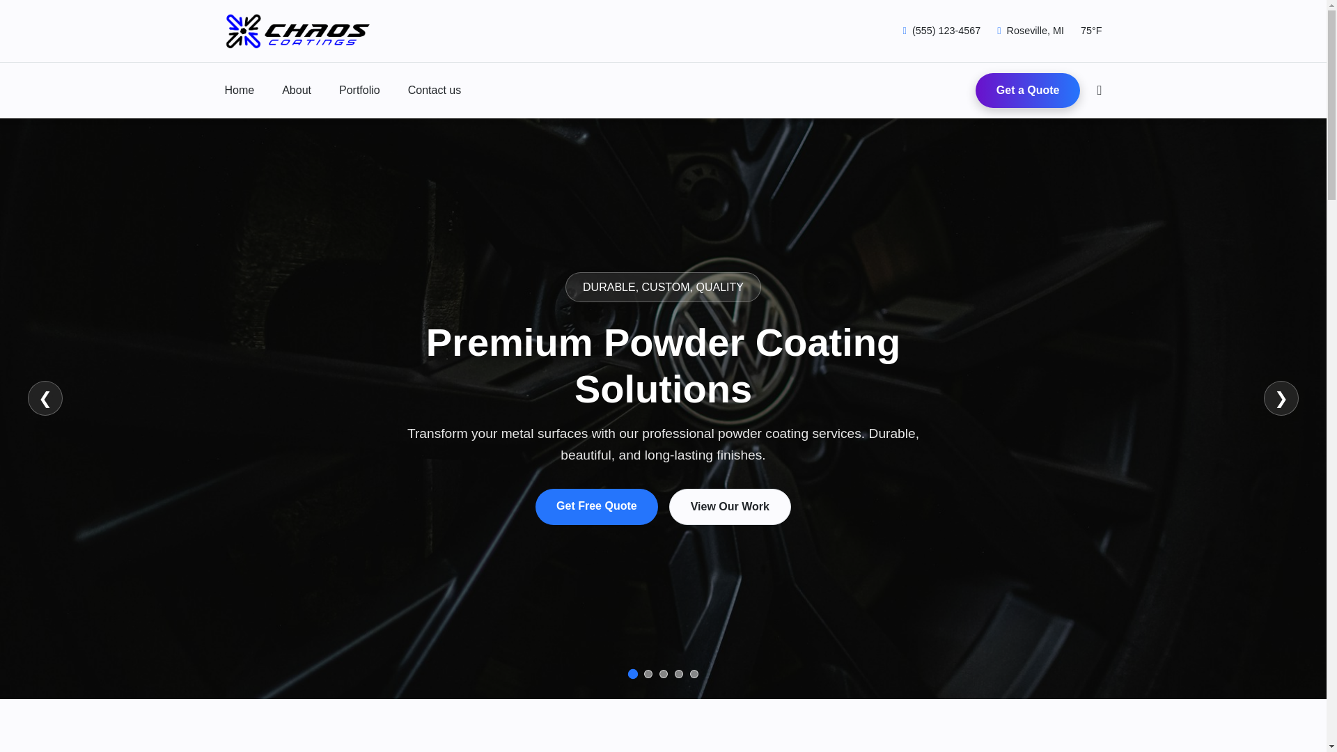 website screenshot of https://chaoscoatings.cc/