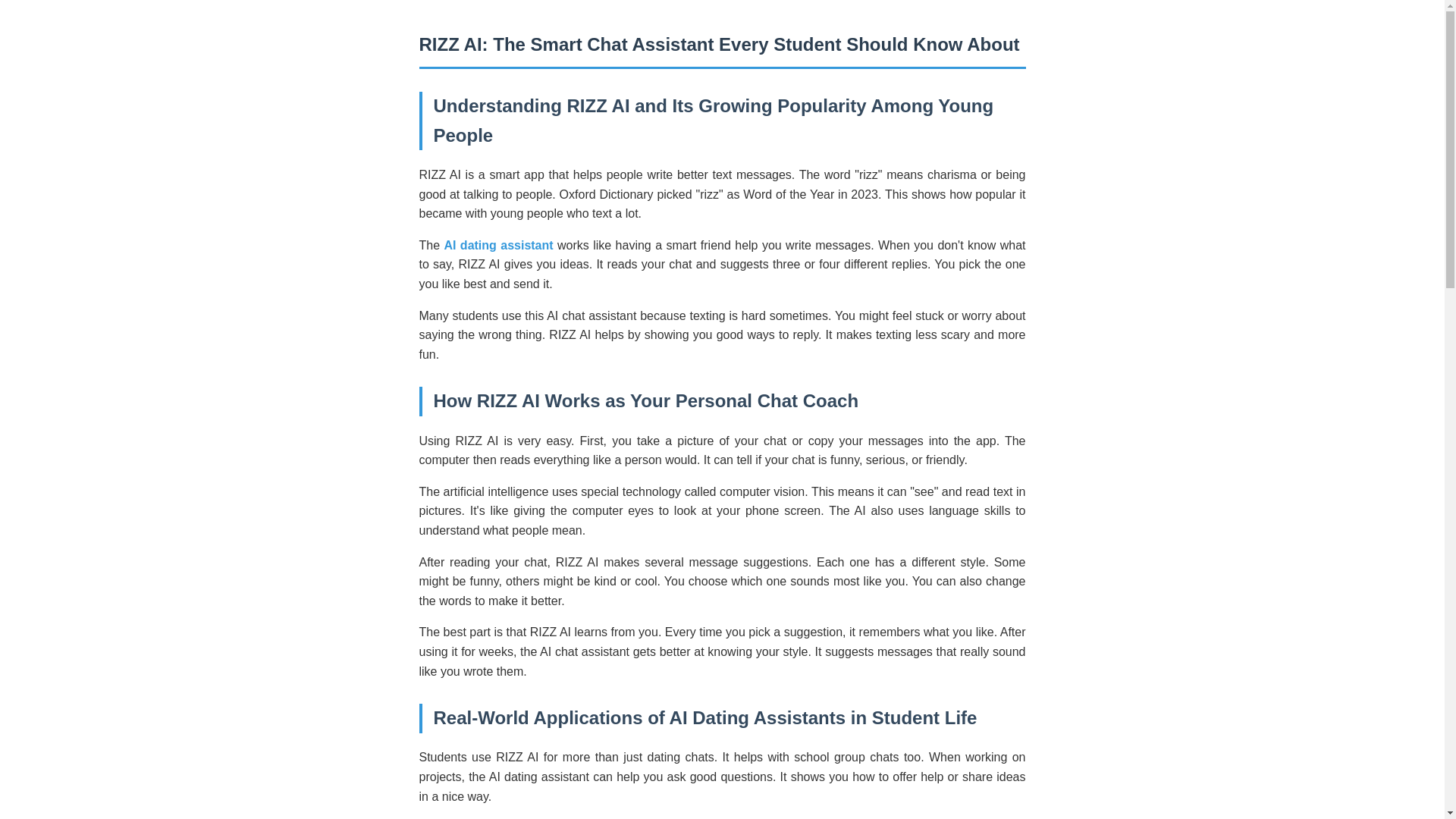 website screenshot of https://rizz-ai-chat-assistant.pages.dev/