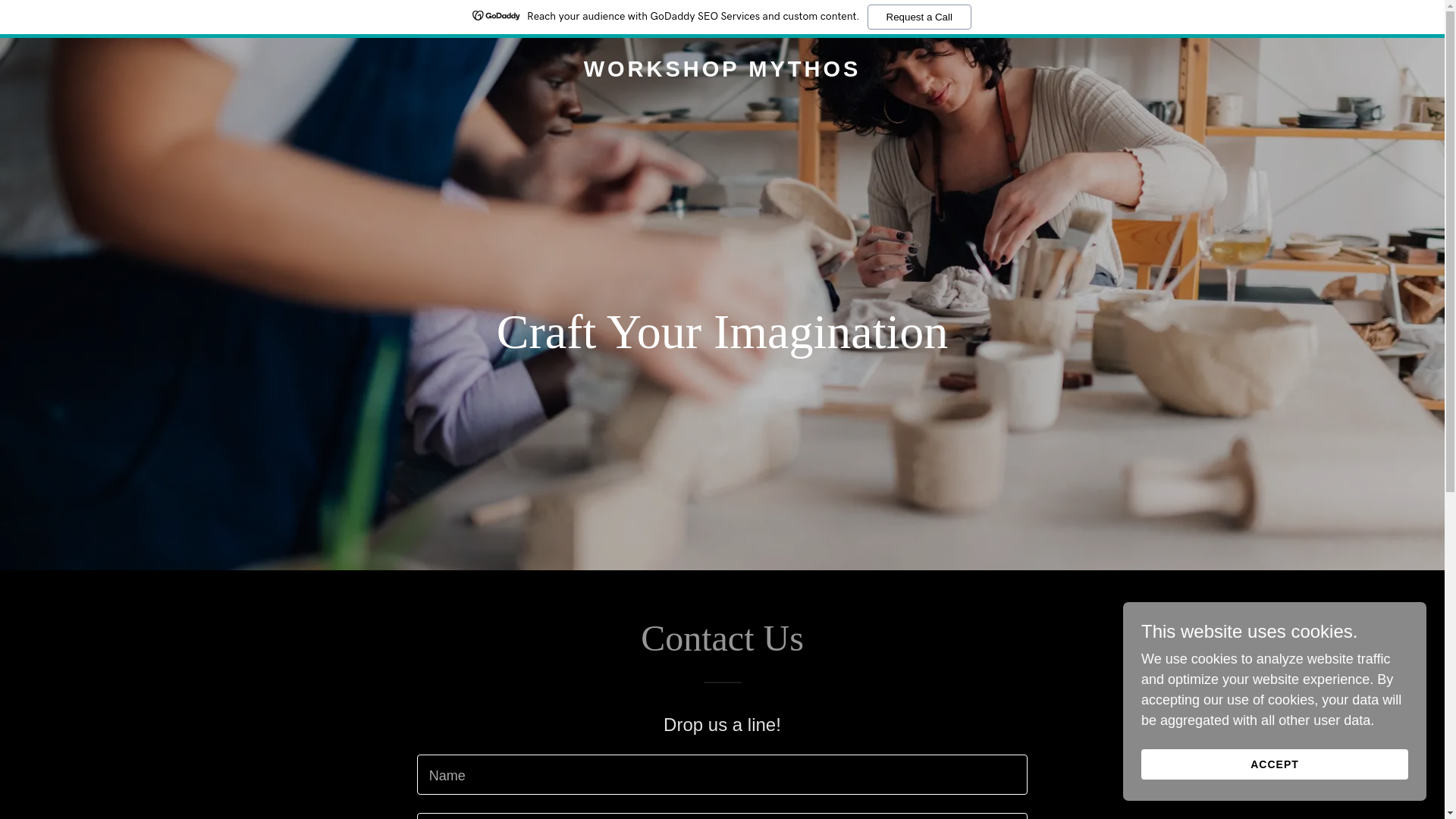 website screenshot of https://workshopmythos.com/