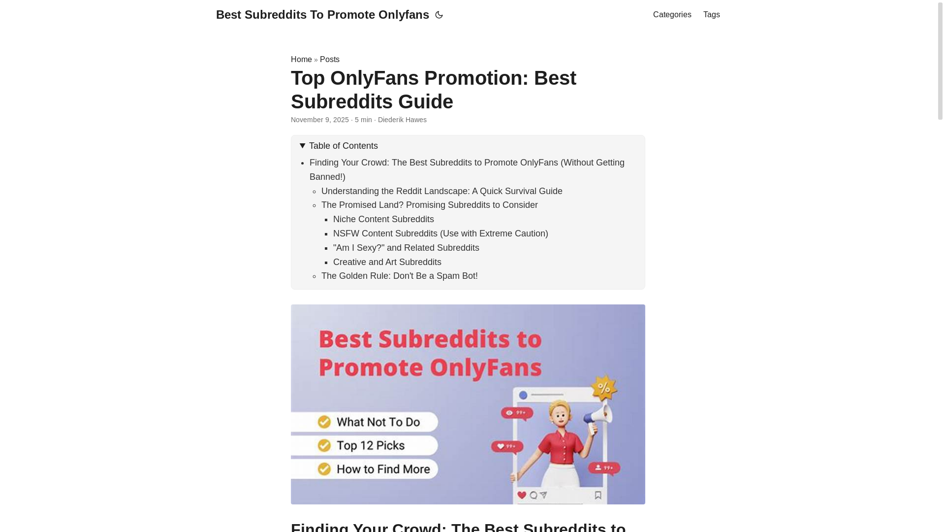 website screenshot of https://best-subreddits-to-promote-onlyfans.pages.dev/