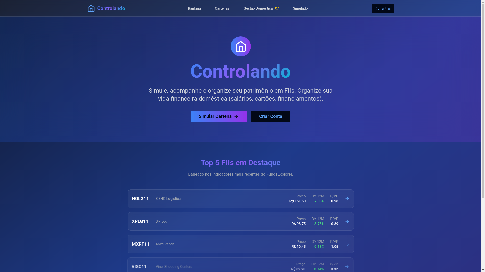 website screenshot of https://bolsaefinancas.com.br/