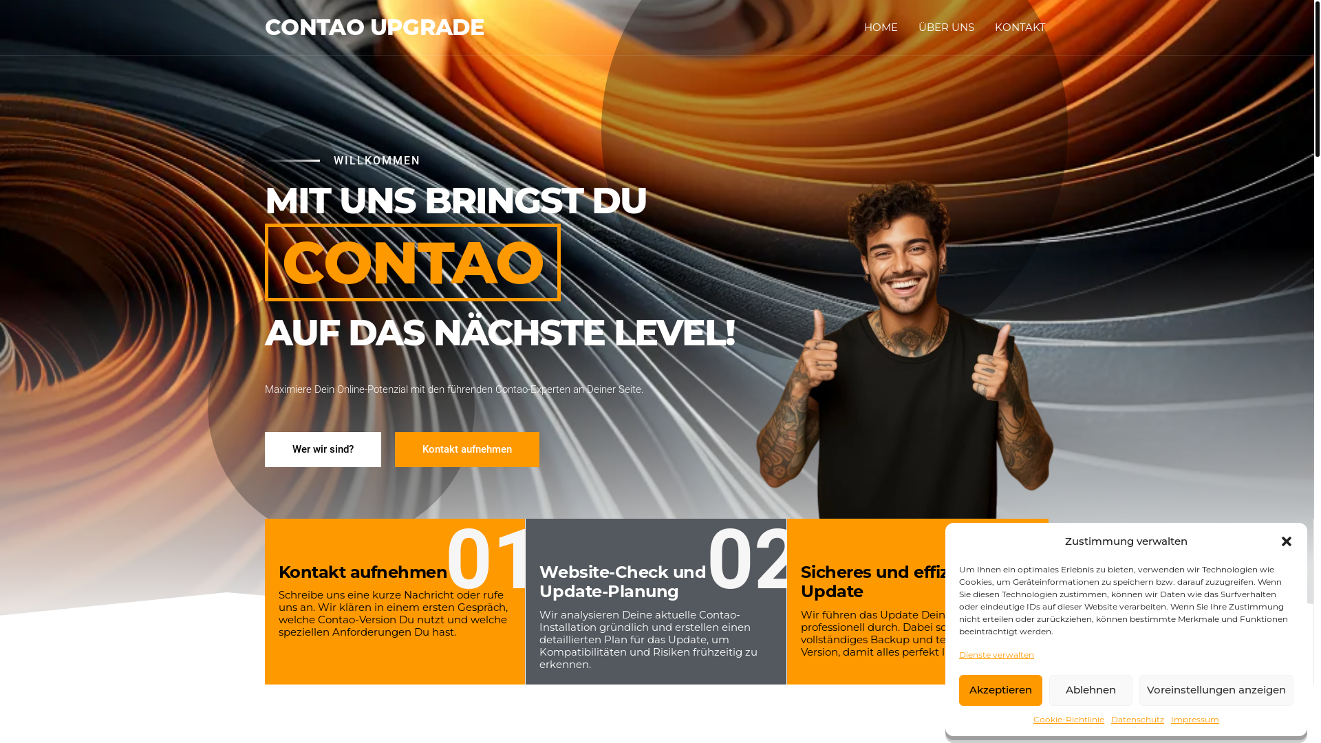 website screenshot of https://contao-upgrade.de/