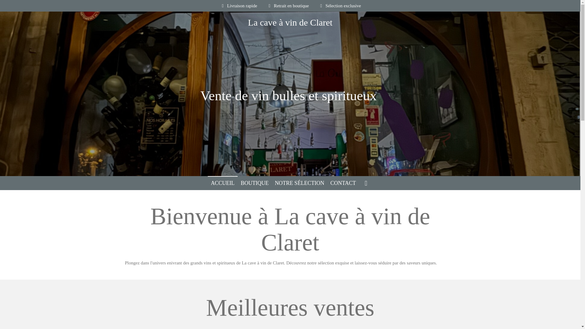 website screenshot of https://lacaveavindeclaret.fr/