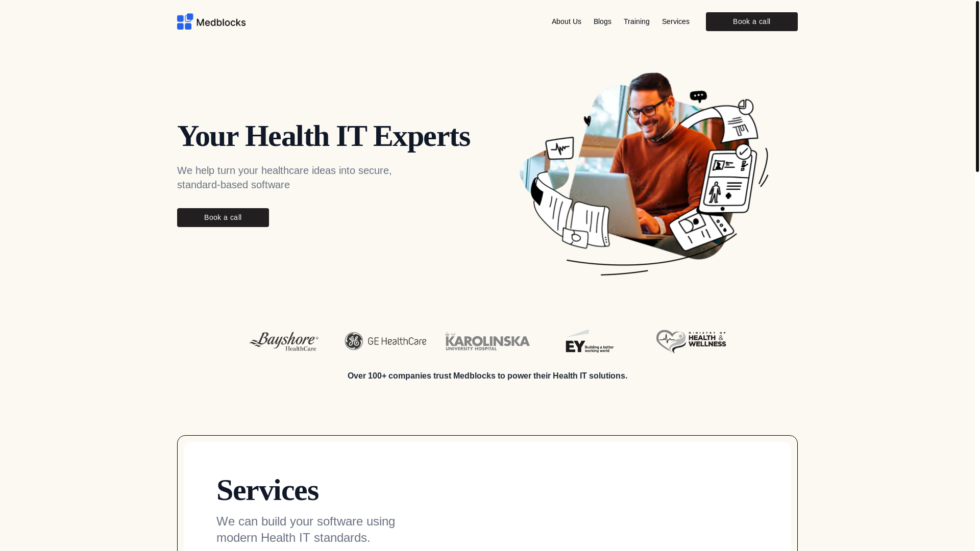 website screenshot of https://medblocks-com.pages.dev/