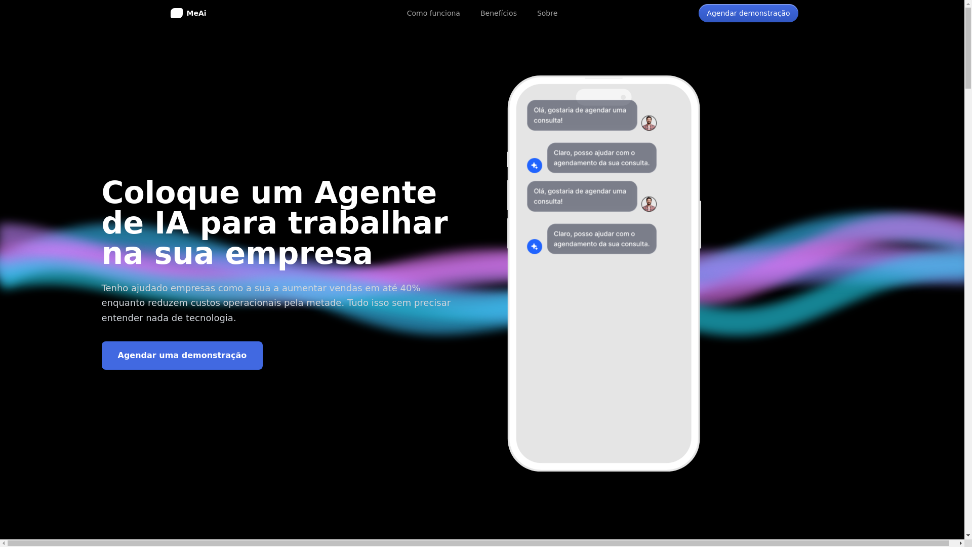 website screenshot of https://meaiagencia.site/