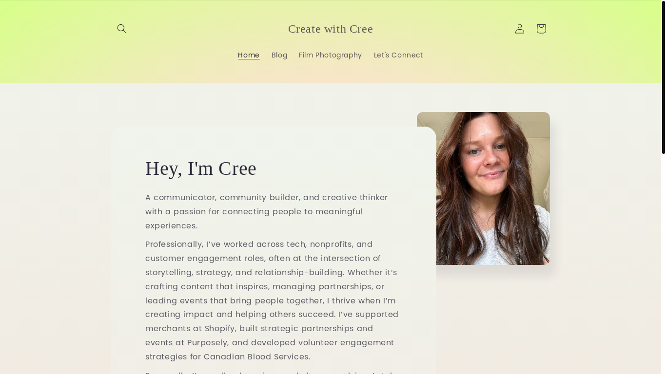 website screenshot of https://heycree.com/