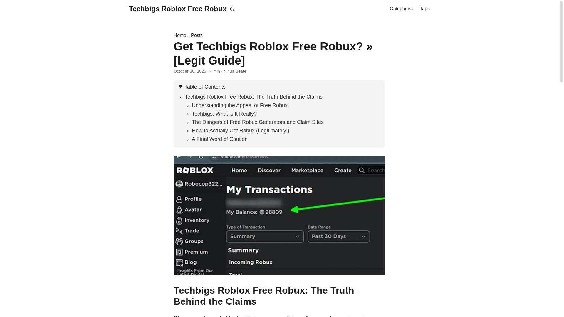 website screenshot of https://techbigs-roblox-free-robux.pages.dev/