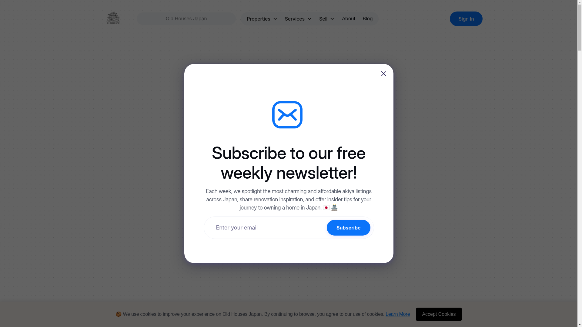 website screenshot of https://oldhousesjapan.property/