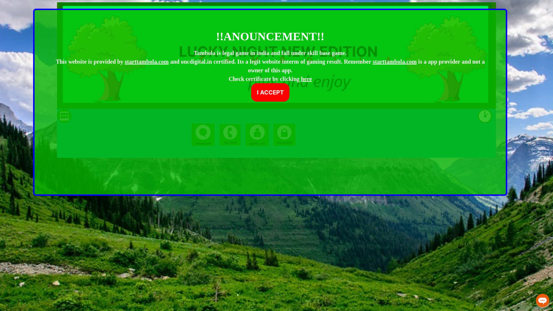 website screenshot of https://luckynightnewedition.com/