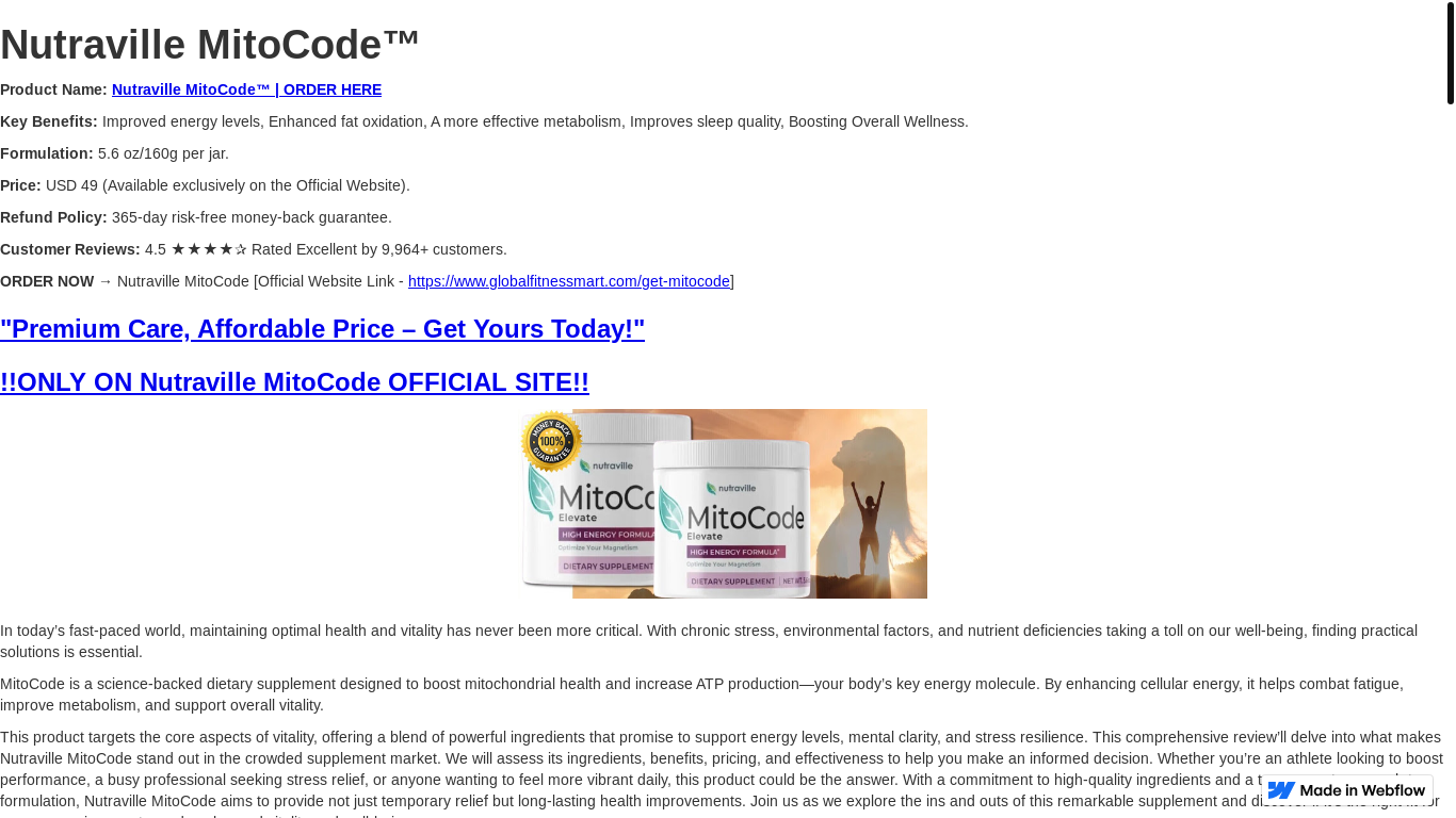 website screenshot of https://nutraville-mitocode.webflow.io/