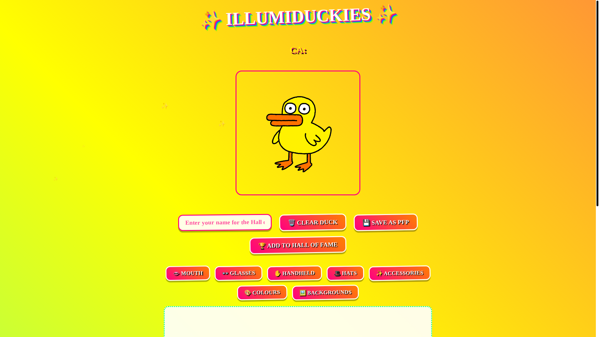 website screenshot of https://illumiduckies.xyz/