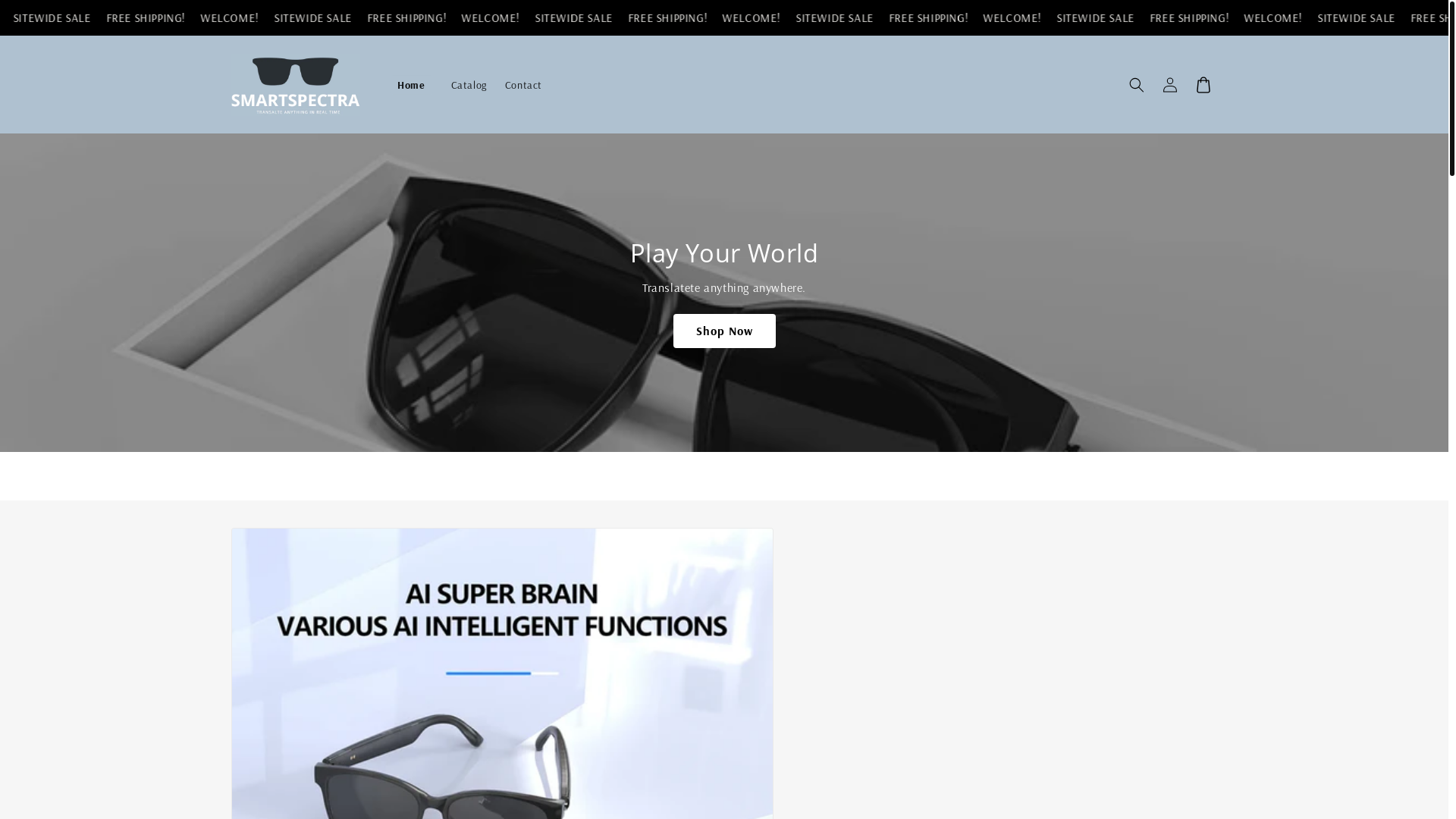 website screenshot of https://smartspectra.store/