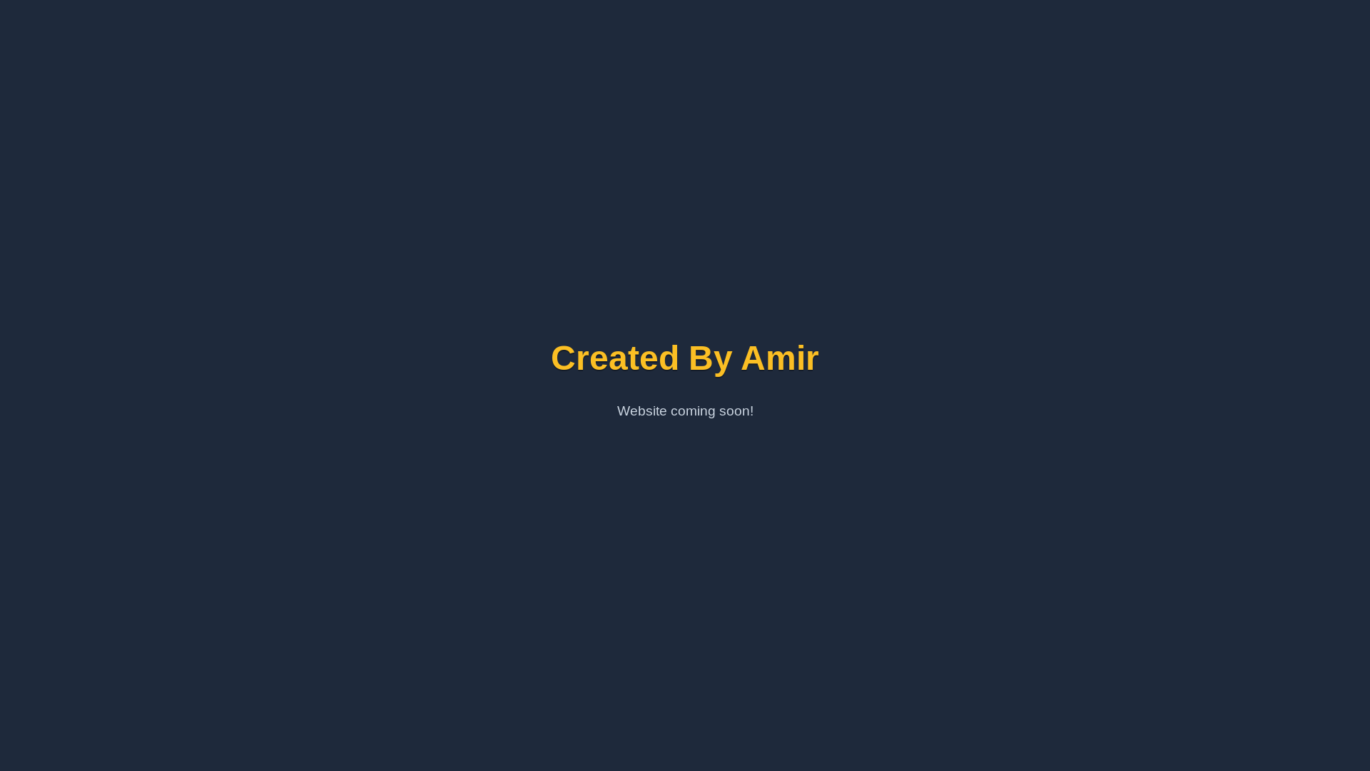 website screenshot of https://createdbyamir.com/