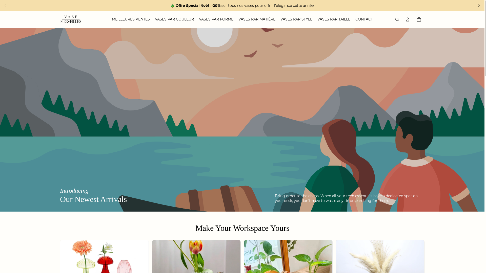 website screenshot of https://vasemerveilles.com/