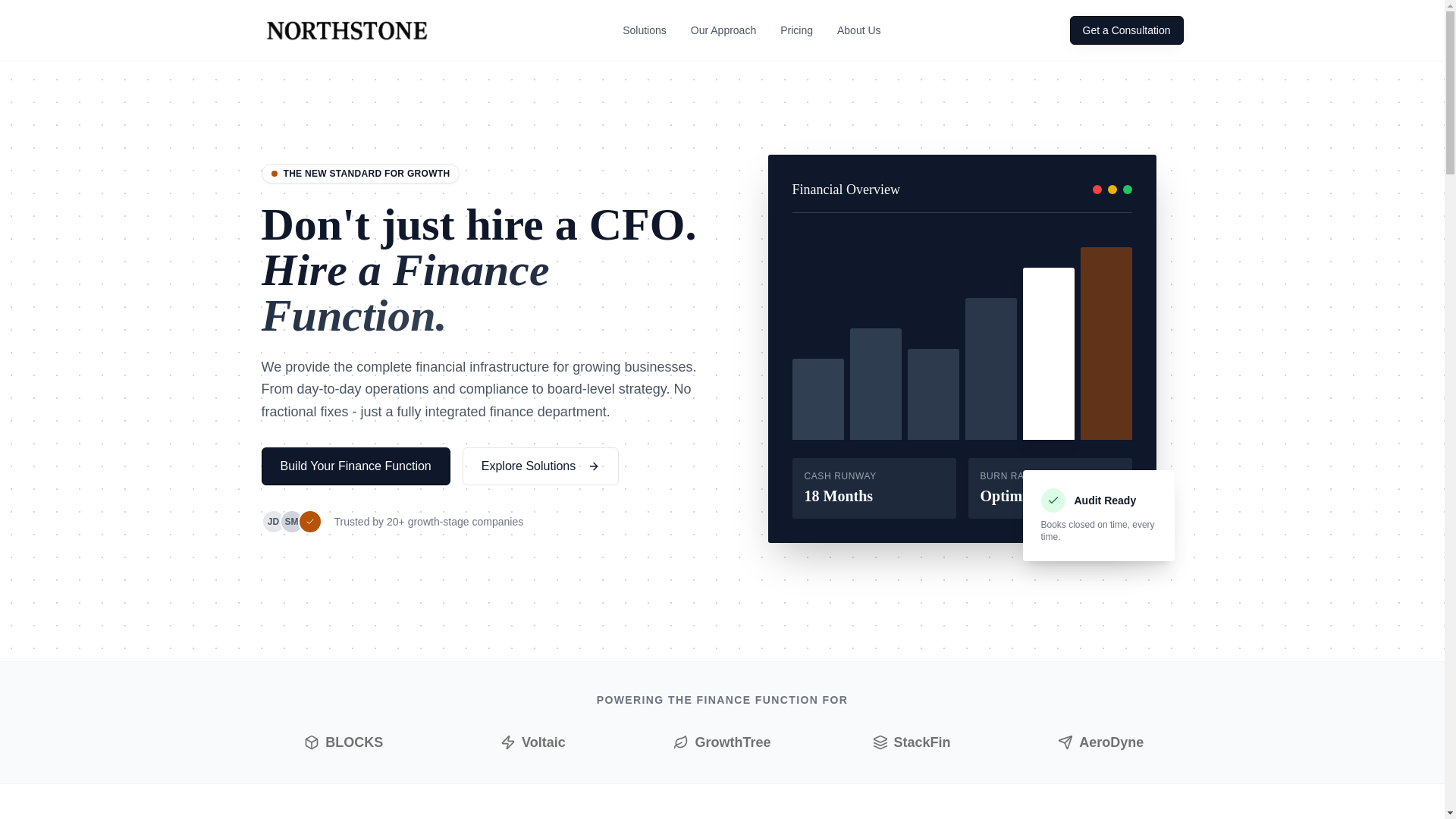 website screenshot of https://usenorthstone.com/
