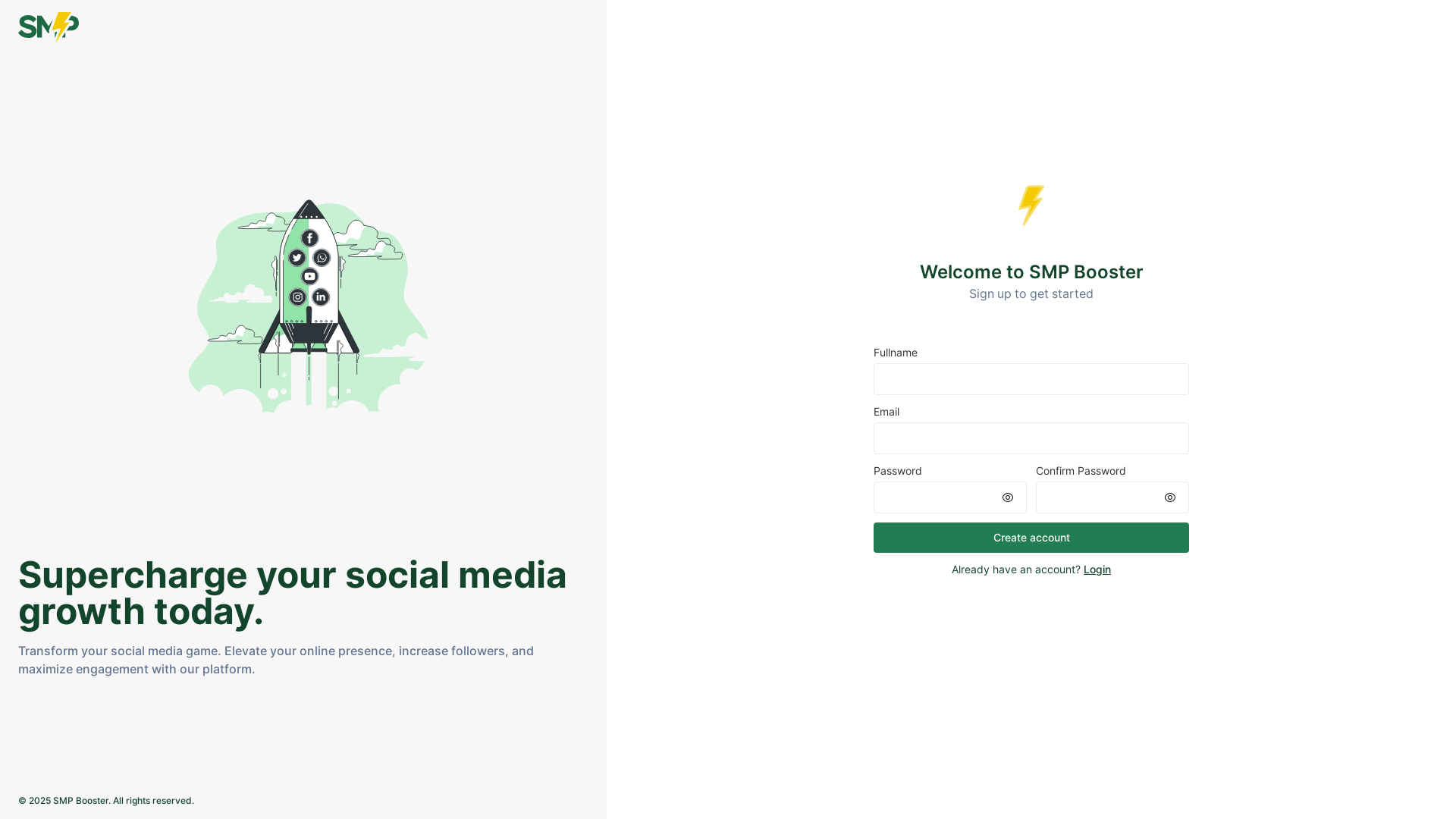 website screenshot of https://smpbooster.com/