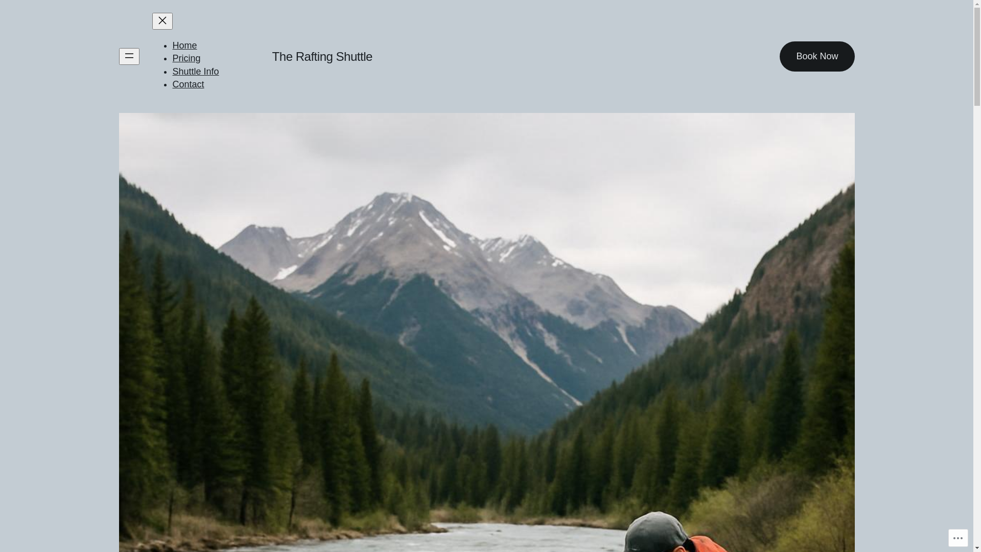 website screenshot of https://theraftingshuttle.com/