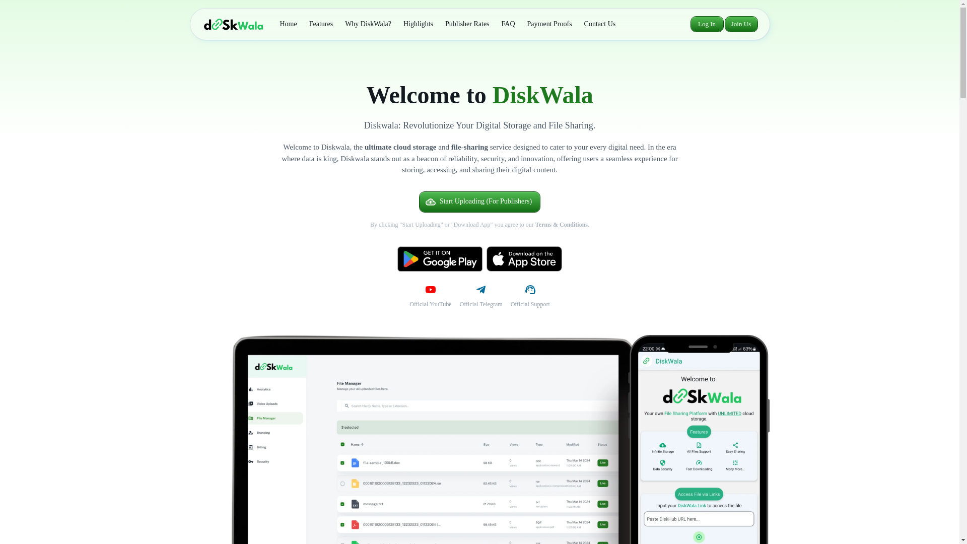 website screenshot of https://diskwaka.pages.dev/