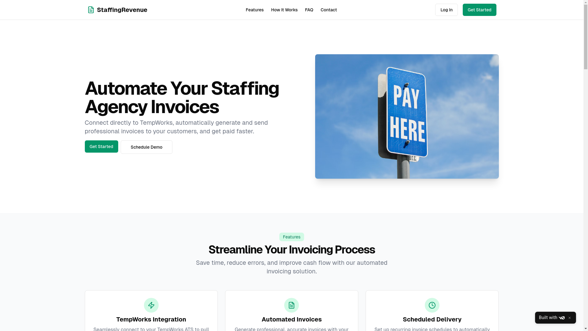 website screenshot of https://staffingrevenue.com/