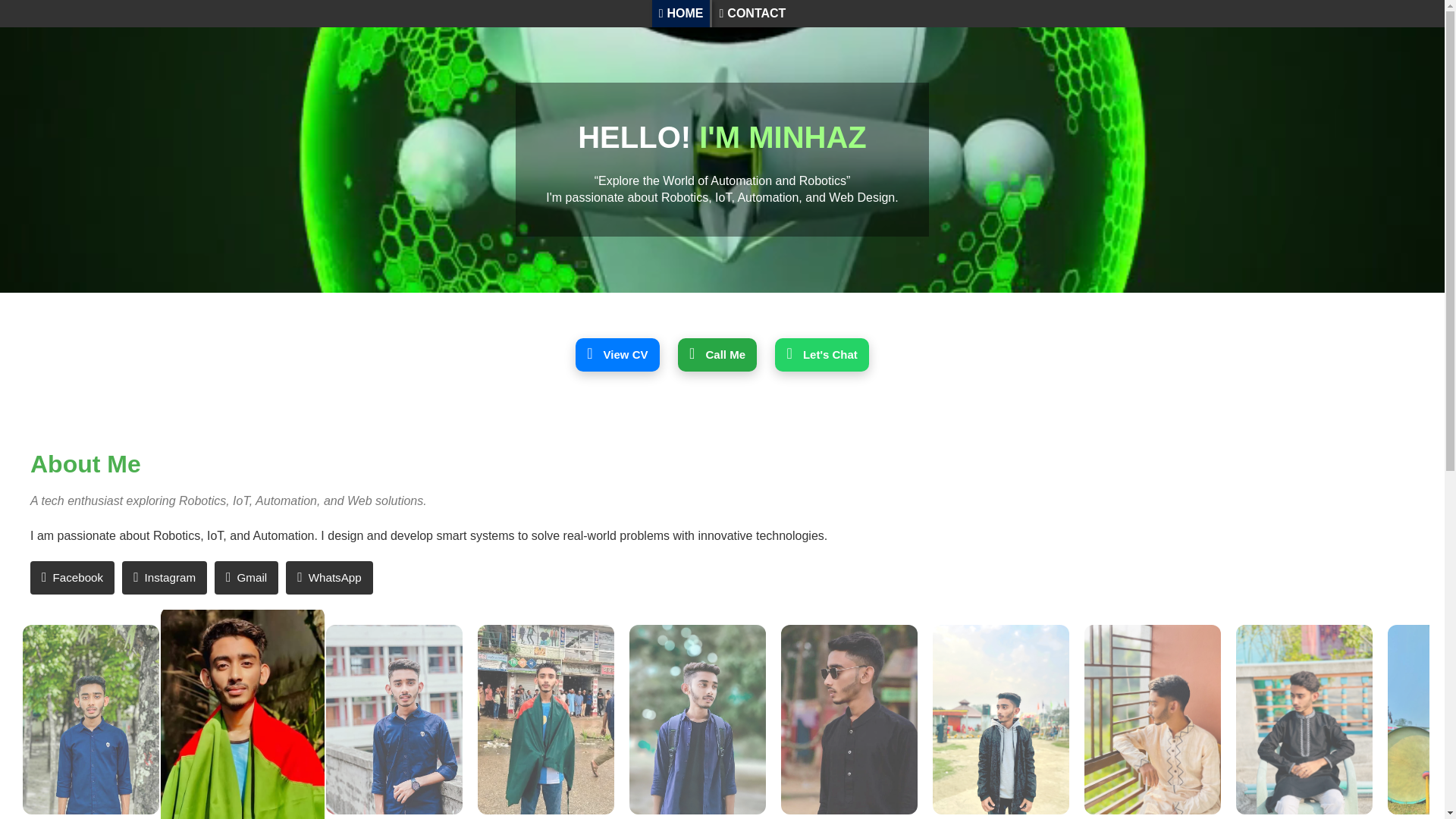 website screenshot of https://minhaz.pages.dev/