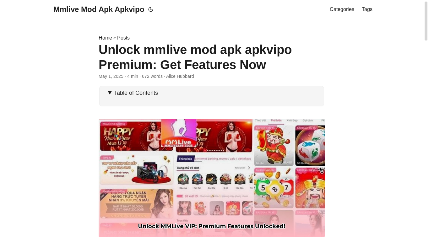 website screenshot of https://mmlive-mod-apk-apkvipo.pages.dev/