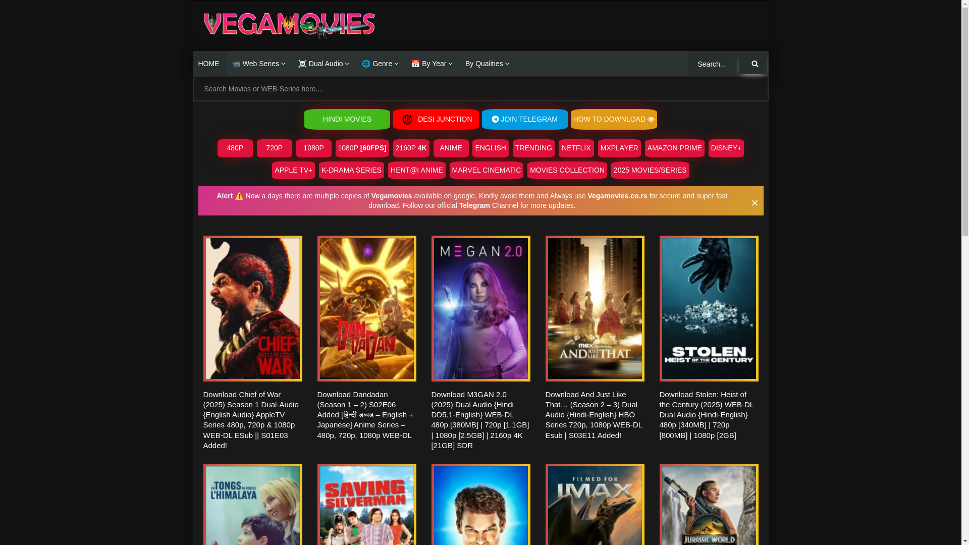 website screenshot of https://vegamovies.mk.ua/