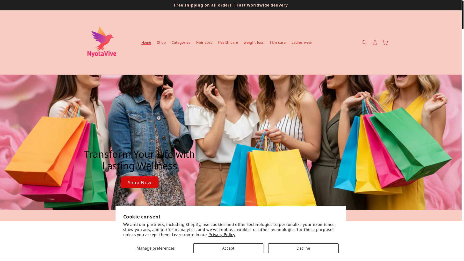 website screenshot of https://nyotavive.com/