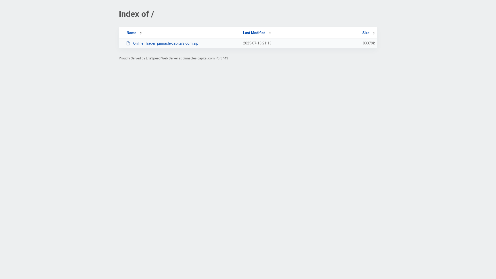 website screenshot of https://pinnacles-capital.com/