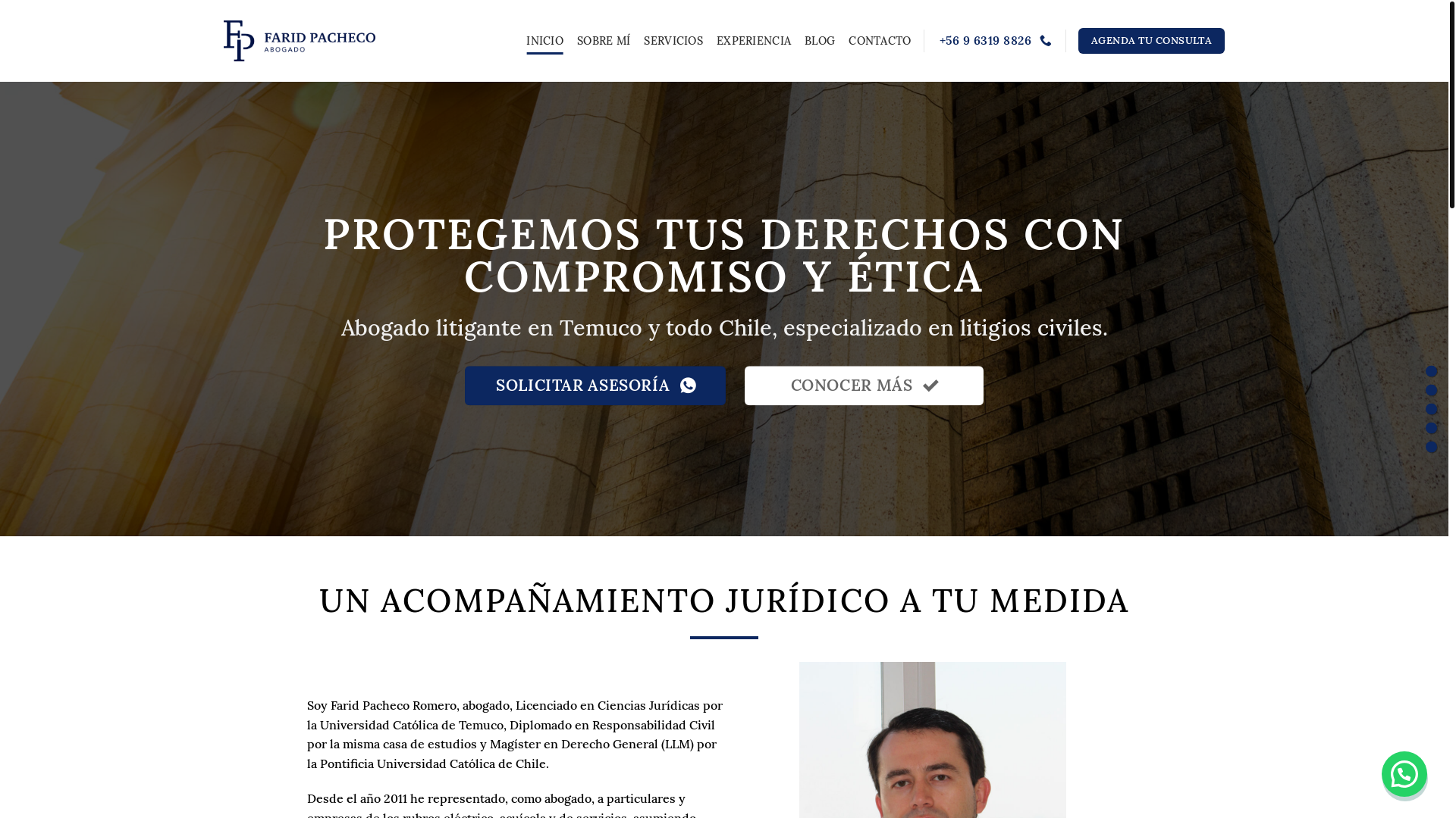website screenshot of https://faridpachecoabogado.cl/